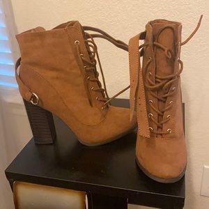 Booties-Size 8-Color: Cognac-Brand:JustFab